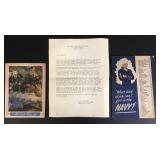 WWII US Navy Book, Ephemera