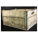 Vintage Bordens Milk Crate, Wood & Metal