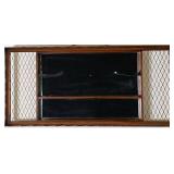 Mid-Century Modern 3-Shelf Framed Wall Mirror