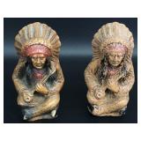 Vintage Native American Chief Figurines (2)