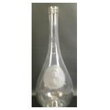 Vintage Clear Glass Demijohn with Etching