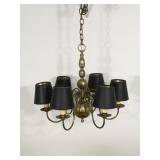 Brass 6-Light Chandelier