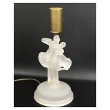 Vintage Frosted Glass Boudoir Lamp