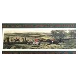 Framed Etching Print of a Fox Hunt