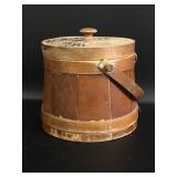 Vintage Shaker Firkin Style Wooden Bucket w/ Lid