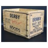 Vintage Derby Wooden Crate