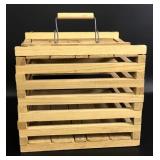 Pigeon Wooden Crate Carrier With Handle