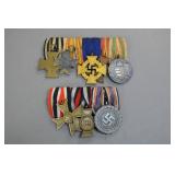 German Medal Bar Group with WWI and Later Awards