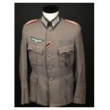 WWII German Heer Reed-Green Artillery Tunic