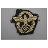 Kriegsmarine Coastal Artillery Woven Cap Eagle