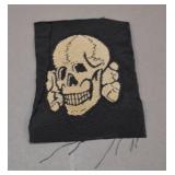 Waffen-SS BeVo Machine-Woven Totenkopf Insignia