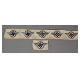 Uncut Strip of NSV BeVo Woven Sleeve Insignia