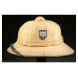 WWII German 1st Pattern Canvas Pith Helmet