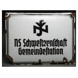 German NS-Schwesternschaft Enamel Sign