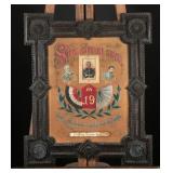 Bavarian IR 19 Embroidery Tramp Art Frame