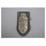 Narvik 1940 Campaign Shield on Feldgrau Backing