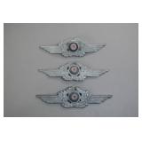 Three WWII Luftwaffe Visor Cap Eagles