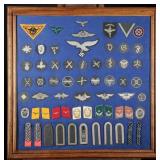 Framed WWII German Insignia Display - Mixed Lot