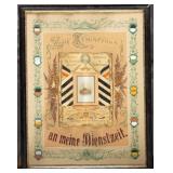 Imperial German Framed Reservistika Memorial