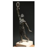 1930s Heroic Athlete Bronze Victory Trophy