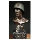 "Battle-Damaged" German Soldier Heroic Bust