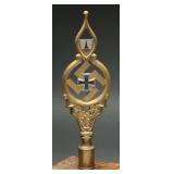 NSDAP Gilt Metal Standard Finial, 12.5 Inch, 1933