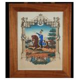 1873 German Lithograph Cavalry Commemorative