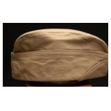 WWII US Army Khaki Garrison Cap 7 1/4 Marked