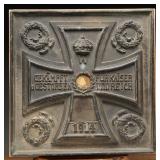German WWI Iron Cross Memorial Plaque 1914