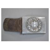 WWII German Wehrmacht Belt Buckle with Leather
