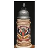 German Regimental Stoneware Beer Stein Thewalt