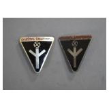 DFW Membership Badges by Wurster and Vogt, Pair