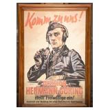 Framed Hermann Göring Division Exhibit Poster