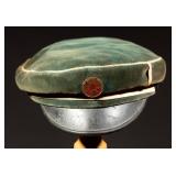 Antique Belgian Green Velvet Student Cap