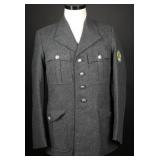Post-War Zivilschutz ZS Civil Defense Tunic, Gray