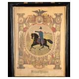 German Imperial Cavalry Reservistika Lithograph