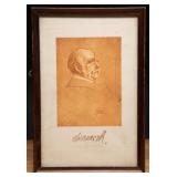 1895 Lithograph of Otto von Bismarck Portrait
