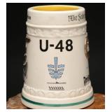 Kriegsmarine U-48 Presentation Beer Stein, ca. 39