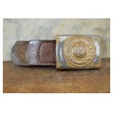 German WWII Heer Belt Buckle with Leather Tab