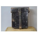 Blackened Leather German Medical Satchel, WaA 286