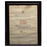 Third Reich DAF Honor Certificate, Lübeck 1939