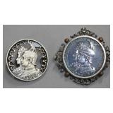 1901 Prussian 2 Mark Silver Brooches, Bicentenn.