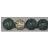 WWII German Heer Uniform Buttons Lot of Four