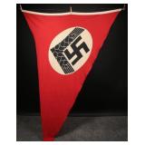 WWII German Printed Railway Locomotive Pennant