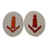 WWII German Fire Police Oberfeuerwehrmann Patches