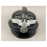 Third Reich NSKK Black Leather Crash Helmet