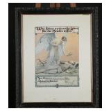1917 German WWI Memorial Certificate, Framed