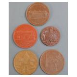 WHW Terra Cotta Donation Tokens, 19381940, 5pcs