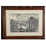 Framed Etching "Veduta di Campo Vaccino" After P