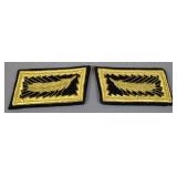 Third Reich Heer Officer Collar Tabs Gold Bullion